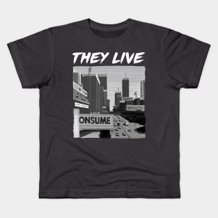 They Live Illustration by Burro Kids T-Shirt